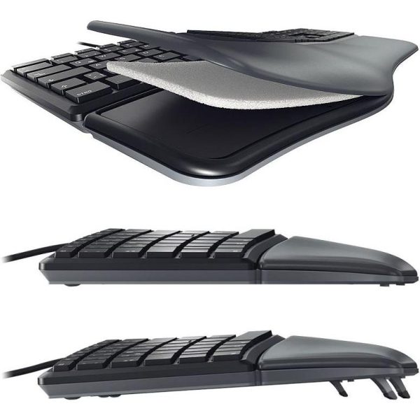 Cherry KC 4500 ergonomska tipkovnica, USB, crna - Slika 2