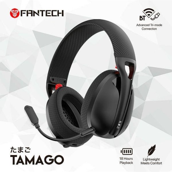 BLUETOOTH STEREO SLUŠALICE FANTECH BT5.2, WI-FI 2.4G, TIP C TAMAGO WHG01 CRNE - Slika 3