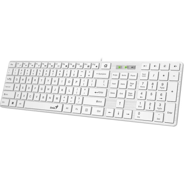 Genius SlimStar 126, tipkovnica, USB, bijela