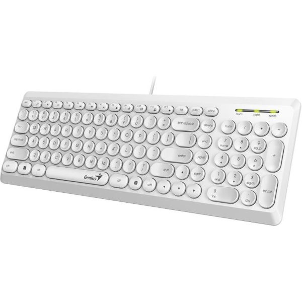 Genius SlimStar Q200, tipkovnica, USB, bijela