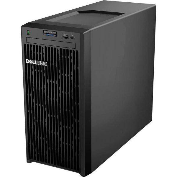 DELL EMC PowerEdge T150, 4x3.5", Intel Xeon E-2314 (2.8GHz, 8MB, 4C/4T, Turbo (65W)), 16GB UDIMM 3200MT/s, 2TB SATA HDD Cabled, PERC H355, iDRAC9 Basic, TPM 2.0 V3, BCM 5720 DP, On-Board LOM, 3Y NBD