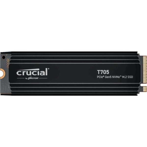 Crucial T705 1TB PCIe Gen5 NVMe M.2 SSD with heatsink, CT1000T705SSD5