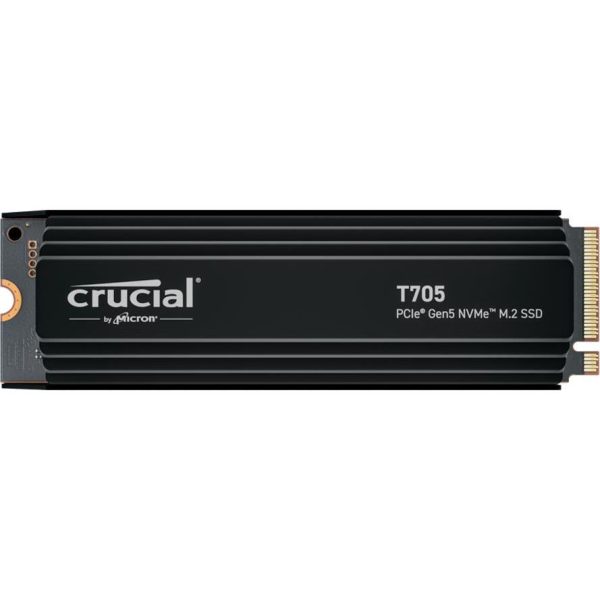 Crucial T705 2TB PCIe Gen5 NVMe M.2 SSD with heatsink, CT2000T705SSD5