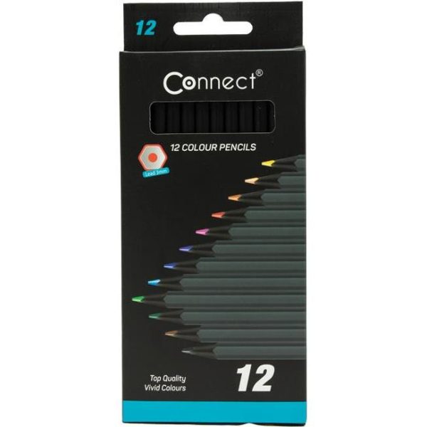 Boje drvene 12boja black Connect blister, 000051701