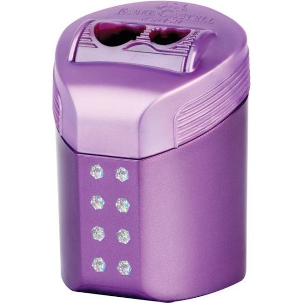 Šiljilo pvc s pvc kutijom 2rupe RollOn Sparkle Faber Castell 183900 sortirano