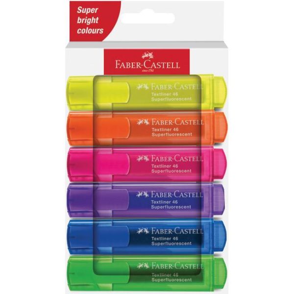Signir 1-5mm 46 Superfluorescent kartonska kutija Faber Castell 254646/6boja blister