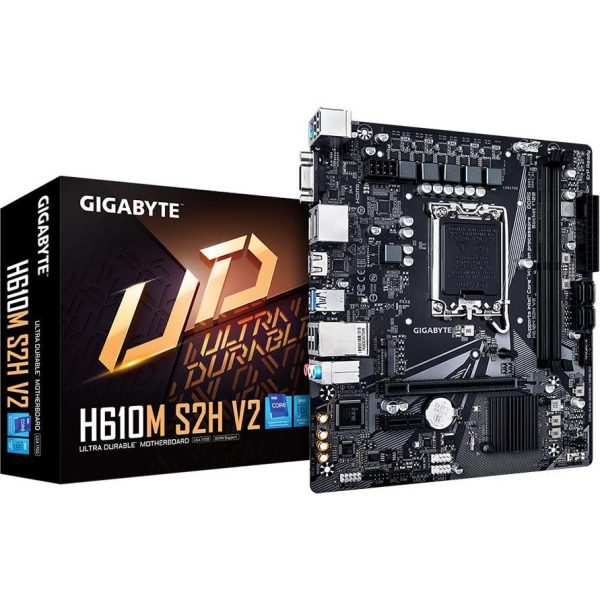 GIGABYTE MB H610 (LGA 1700), 2x DDR5 up to 64GB, 1x PCI-Ex16x16, 1x PCI-Ex1, 4x SATA, 1x M.2, 4x USB 3.2 Gen1, 4x USB 2.0/1.1, internal 4x USB 2.0/1.1, 1x HDMI 2.0, 1x DP, Realtek GbE LAN 1Gbps/100Mbp - Slika 3