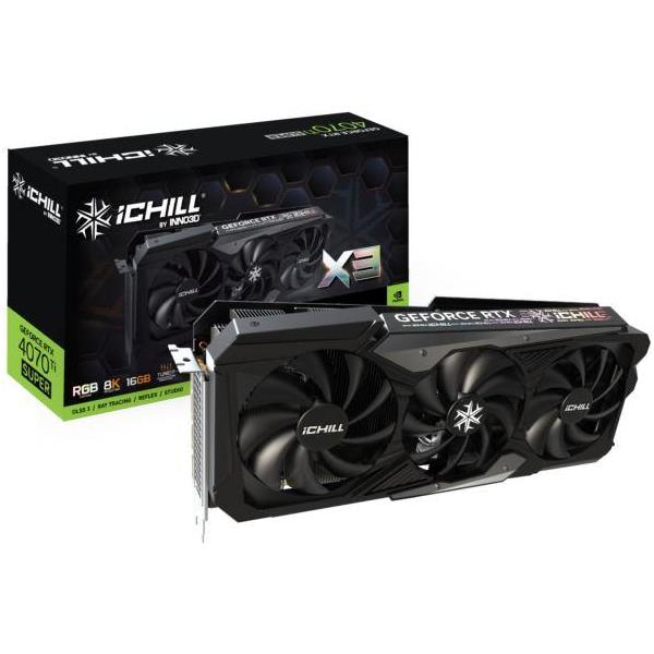 INNO3D GeForce RTX 4070 Ti SUPER ICHILL X3, 16GB GDDR6X, C407TS3-166XX186
