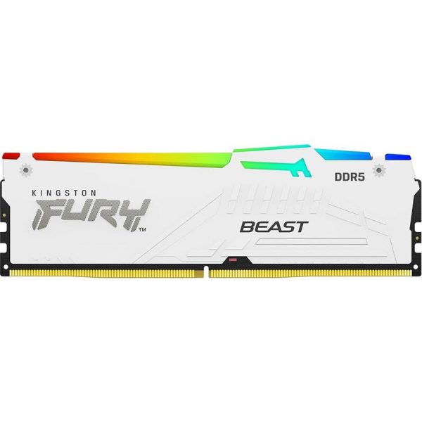 Kingston 32GB 6000MT/s DDR5 CL30 DIMM (Kit of 2) FURY Beast White RGB EXPO, KF560C30BWEAK2-32