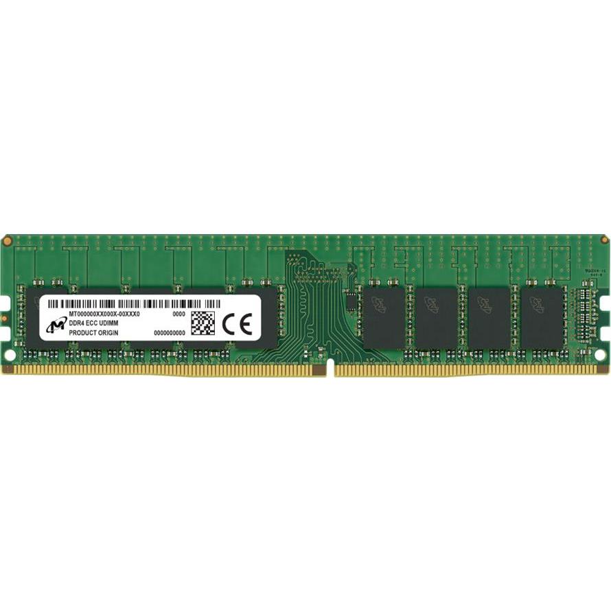 Micron DDR4 ECC UDIMM 8GB 1Rx8 3200 CL22 (8Gbit) (Single Pack), MTA9ASF1G72AZ-3G2R1R