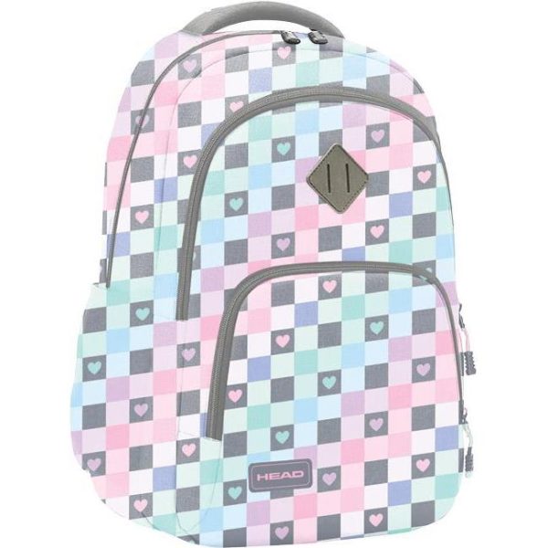 Ruksak školski-notebook anatomski Checkered Hearts Head 502024107