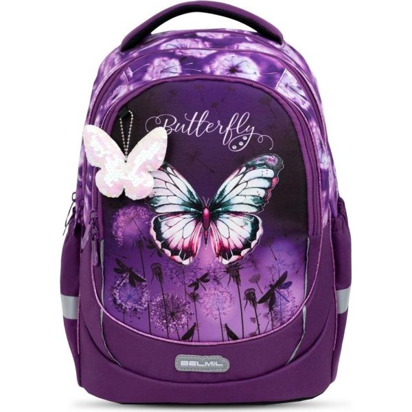 Torba školska Belmil leisure plus Butterfly Purple 338-87/21