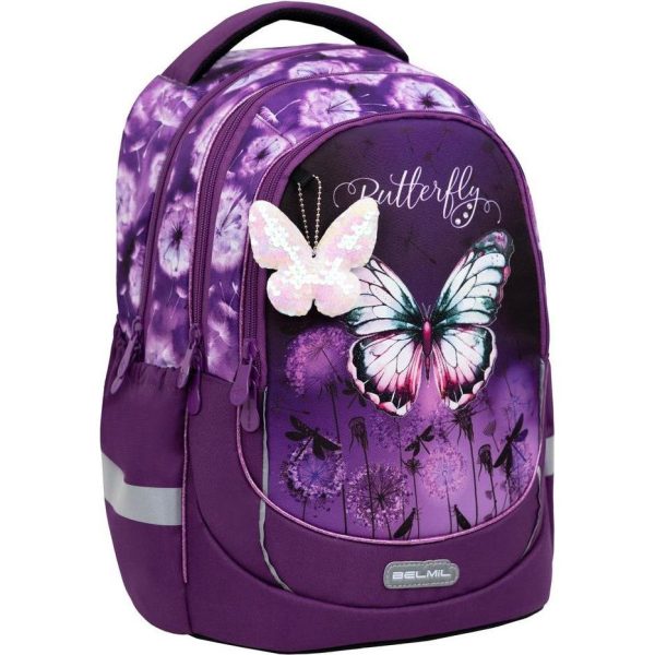 Torba školska Belmil leisure plus Butterfly Purple 338-87/21 - Slika 2