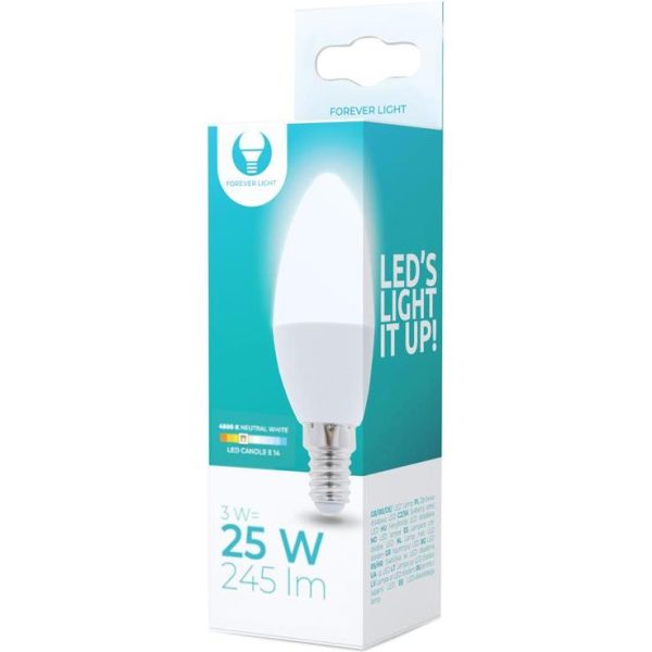 Žarulja LED E14 C37 3W 230V 4500K 245lm Forever Light - Slika 2