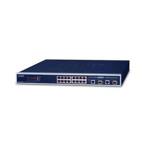 Planet 18-Port Web Managed PoE Switch (16x 100Mbps 802.3at PoE (220W) 2x 1G TP SFP Combo Switch