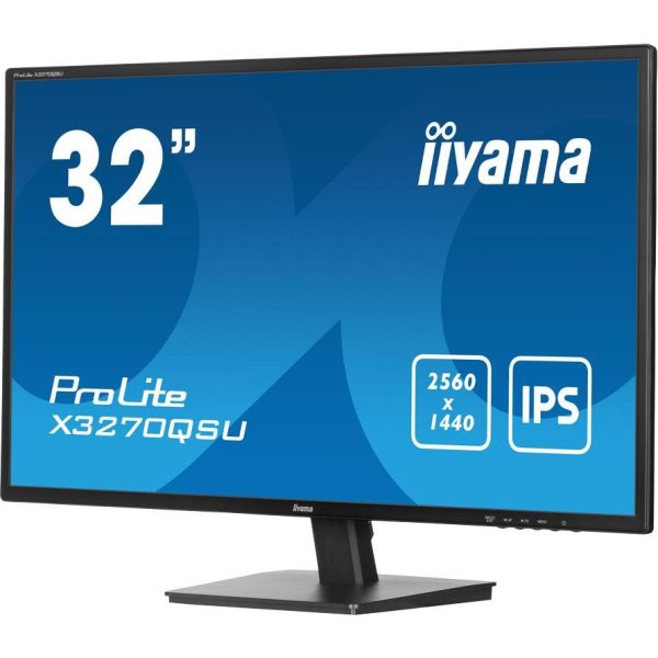 IIYAMA Monitor LED X3270QSU-B1 31.5" IPS WQHD 2560 x 1440 @100Hz 250 cd/m2 1200:1 3ms HDMI DP USB Hub Tilt zvučnici