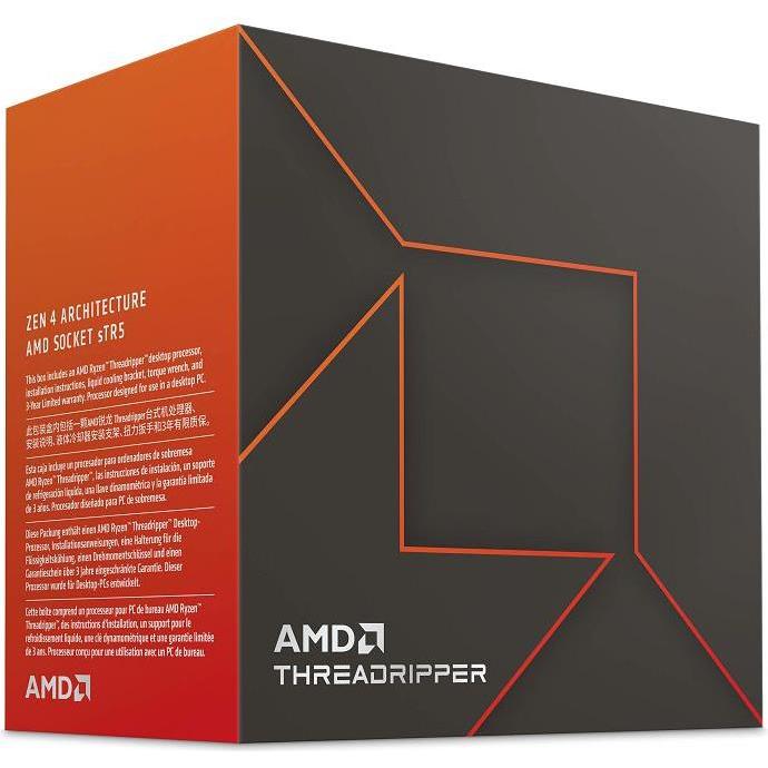 AMD CPU Desktop Ryzen Threadripper 7980X (64C/128T,5.1GHz Max,321MB,350W,SP6) box 100-100001350WOF
