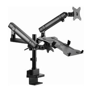 Gembird Desk mounted adjustable monitor arm with notebook tray (full-motion)