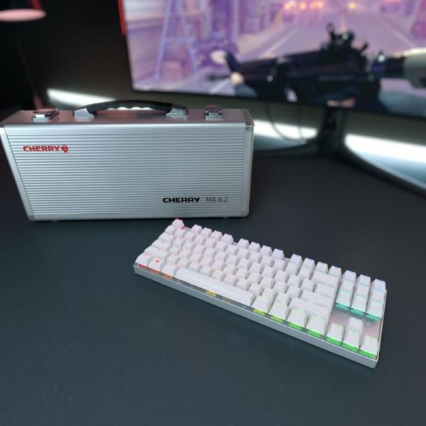Cherry MX 8.2 TKL bežična (RGB) mehanička tipkovnica,MX red, USB, bijela - Slika 2