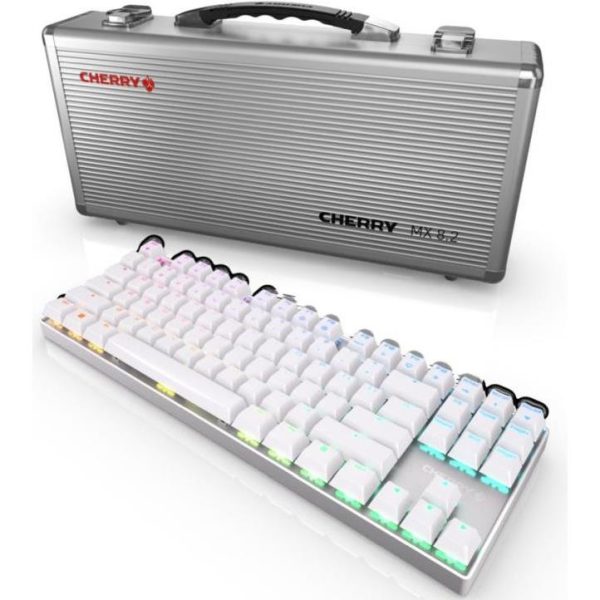 Cherry MX 8.2 TKL bežična (RGB) mehanička tipkovnica,MX red, USB, bijela - Slika 4
