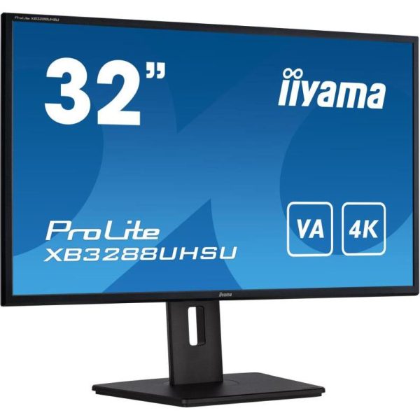 IIYAMA 32" XB3288UHSU-B5 (31.5") 3840×2160 VA, HAS, 3ms, FreeSync, 2×HDMI/DP, 2×USB3.0, zvučnici, crni