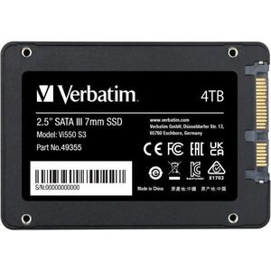 Verbatim Vi550 S3 4TB SSD SATA3 TLC, 2.5", R/W: 550/500MB/s