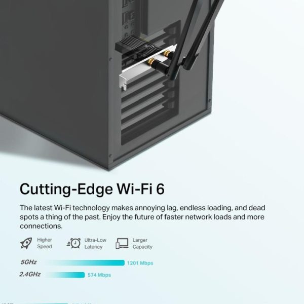TP-Link AX1800 Archer TX20E bežični Dual-Band Wi-Fi 6 BT5.2 PCI-E adapter 574Mbps/1201Mbps (2.4GHz/5GHz), 802.11ax/ac/n/a/g/b, 2×antene