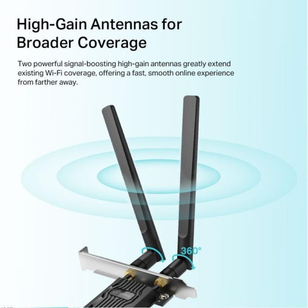 TP-Link AX1800 Archer TX20E bežični Dual-Band Wi-Fi 6 BT5.2 PCI-E adapter 574Mbps/1201Mbps (2.4GHz/5GHz), 802.11ax/ac/n/a/g/b, 2×antene - Slika 4
