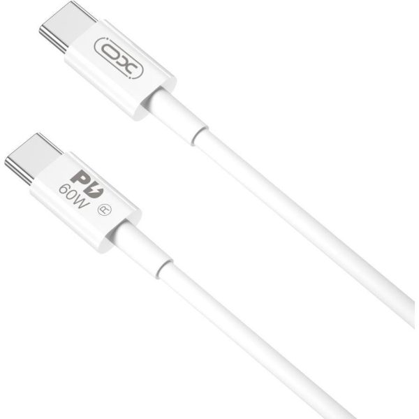 XO cable NB-Q190B PD USB-C - USB-C 2,0m 60W white, NB-Q190B
