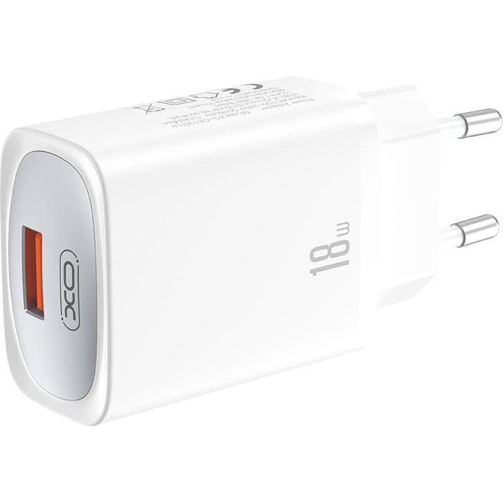 Kućni punjač XO CE19 QC 18W 1x USB white + cable USB-C, GSM176809 - Slika 3