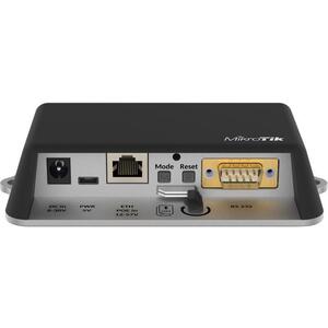Mikrotik RB912R-2nD-LTm&EC200A-EU, 650MHz CPU, 64MB RAM, 1×LAN, 2.4Ghz 802.11b/g/n, GPS, 2×miniSIM, USB, RS232, RouterOS L4, vanjsko kućište, PSU