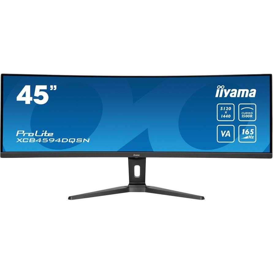 IIYAMA Monitor LED XCB4594DQSN-B1 45’’ Dual QHD VA panel with KVM switch, USB-C 90W dock and RJ45 5120 x 1440 @165Hz 32:9 450 cd/m2 3000:1 0.8ms height, tilt HDMI DP USB-C RJ45 Hub - Slika 2