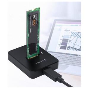 Gembird Desktop USB Type-C M.2 SATA NVME SSD drive docking station, black