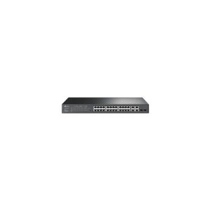TP-Link Omada JetStream 24-Port PoE+ Smart preklopnik (Switch), 24×10/100M, 2×G-LAN, 2×G SFP, 1U 19" rackmount (250W)