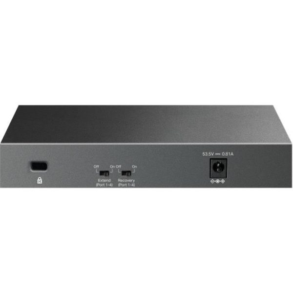 TP-Link 6-Port 10/100Mbps Desktop preklopnik (Switch), 6×10/100 Mbps RJ45 Ports (4×10/100 Mbps 802.3af PoE Ports) 802.3af, 41W PoE Power, metalno kučište