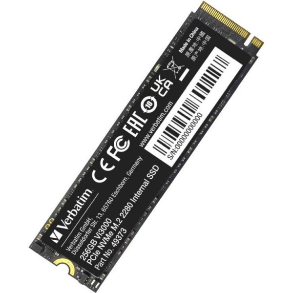 Verbatim Vi3000 256GB SSD M.2 NVMe PCIe Gen3x4, R/W: 3300/1300MB/s