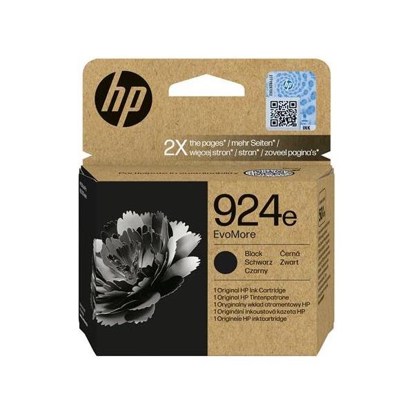 HP 924e EvoMore Black Org Ink Cartridge 4K0V0NE