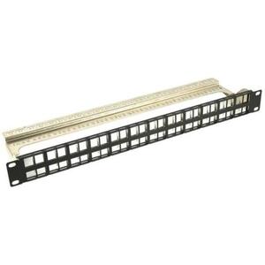 NaviaTec 1U 48 portni prazni patch panel, crni
