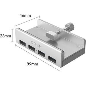 Orico 4-portni USB3.0 hub, clip type , srebrni (ORICO-MH4PU-SV-BP)