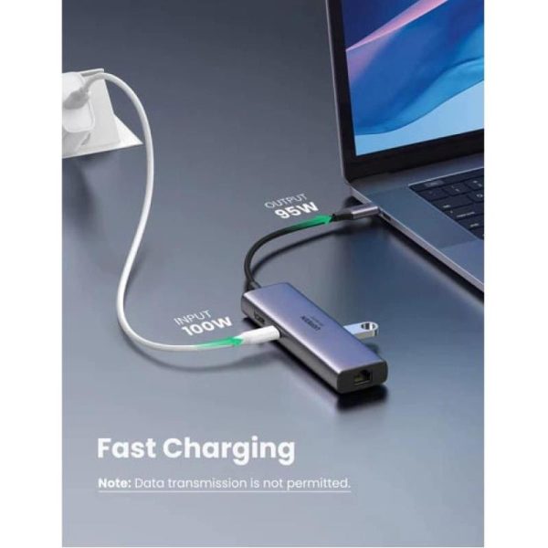 UGREEN USB Hub USB-C na 2xUSB3.0, HDMI, RJ45, SD&TF, PD 4K 60Hz