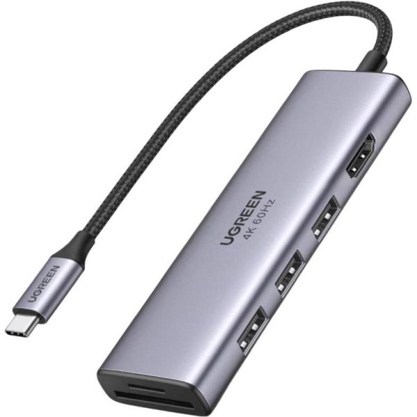 UGREEN USB Hub, USB-C na 3x USB 3.0 A, HDMI 4K 60Hz, SD/TF - Slika 4