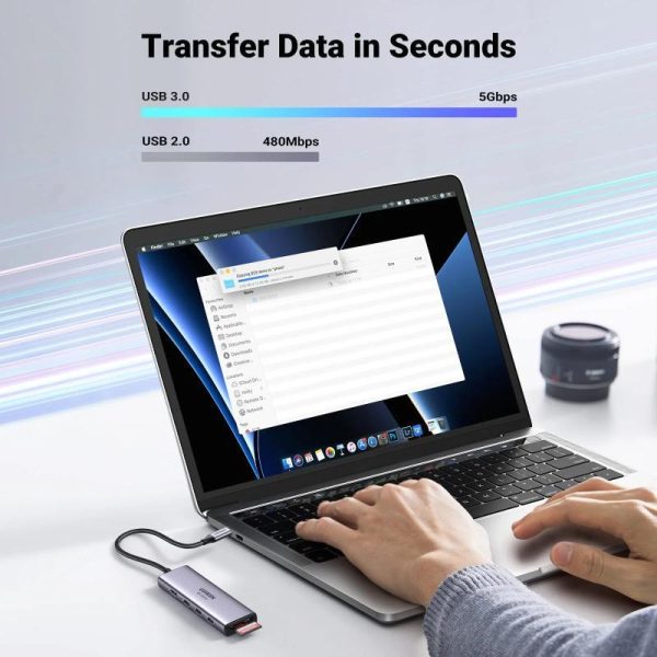 UGREEN USB Hub, USB-C na 3x USB 3.0 A, HDMI 4K 60Hz, SD/TF - Slika 5