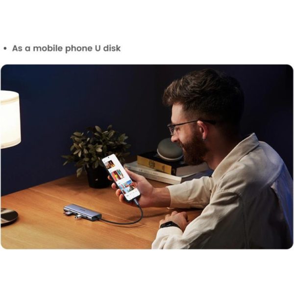 UGREEN USB Hub, USB-C na 3xUSB 3.0 A, VGA, HDMI, RJ45 Gigabit, SD/TF, PD, 3.5mm, sivi - Slika 4