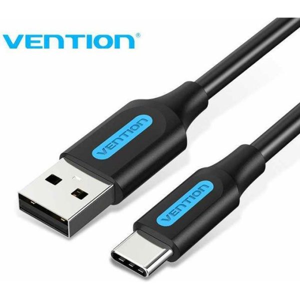 TIP C KABEL MUŠKI NA USB-A MUŠKI VENTION 0.25 m COKBC PVC CRNI