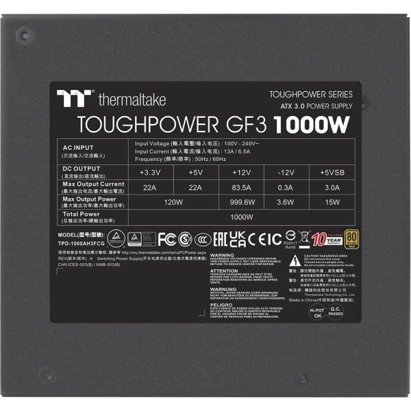THERMALTAKE NAPAJANJE TOUGHPOWER GF3 1000W - Slika 3
