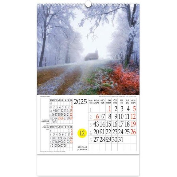 Kalendar "Natura Croatica" s rotacijskim krugom, spirala, Nikoprom