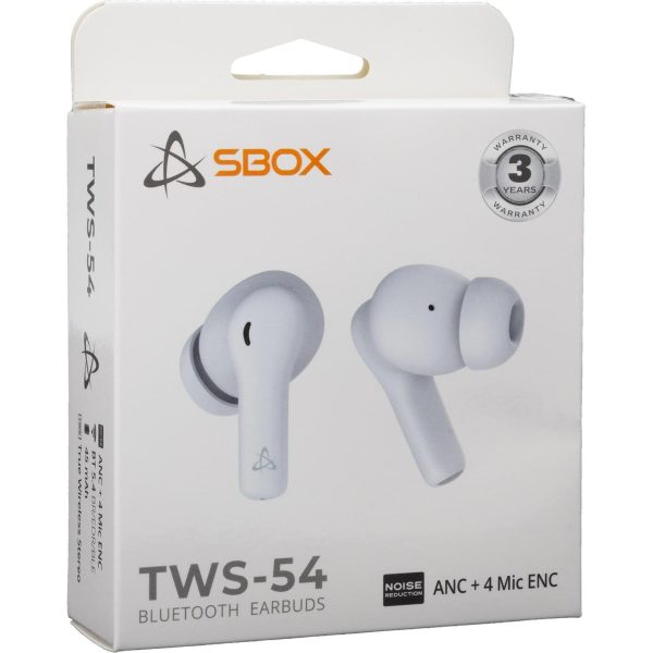 EARBUDS Slušalice + mikrofon SBOX Bluetooth EB-TWS54 Bijele / ANC+ 4 Mic ENC - Slika 5
