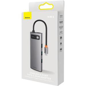 BASEUS adapter HUB 8in1 Type C WKWG080113/BS-OH101 0,15 m gray