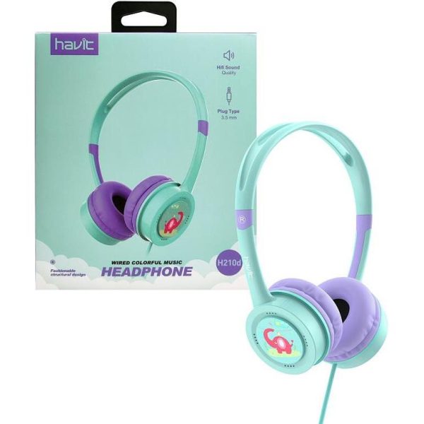 HAVIT SLUŠALICE AUDIO H210d zeleno-ljubičaste