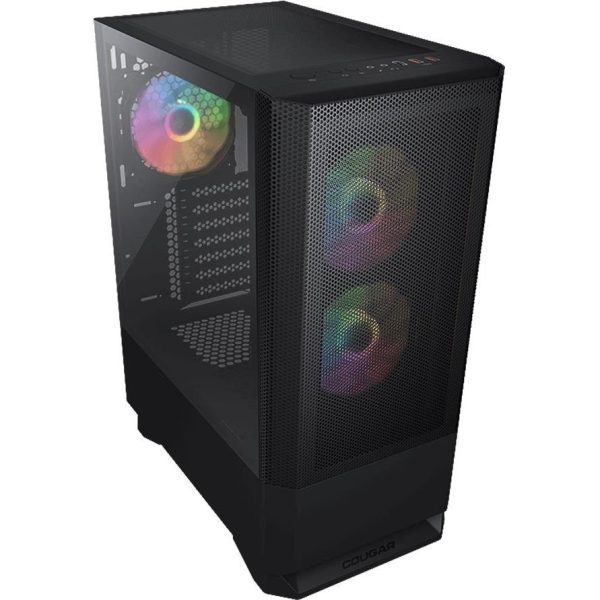 COUGAR | MX430 Mesh RGB Black | PC Case | Mid Tower / Mesh Front Panel / 3 x ARGB Fans / 4mm TG Left Panel - Slika 3